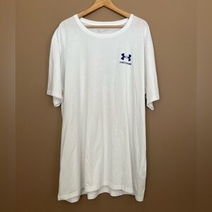 {Under Armour} Freedom America Short Sleeve Tee in White - Mens 3XL - NWT